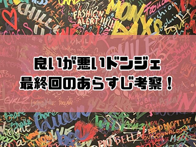 良いが悪いドンジェ　最終回