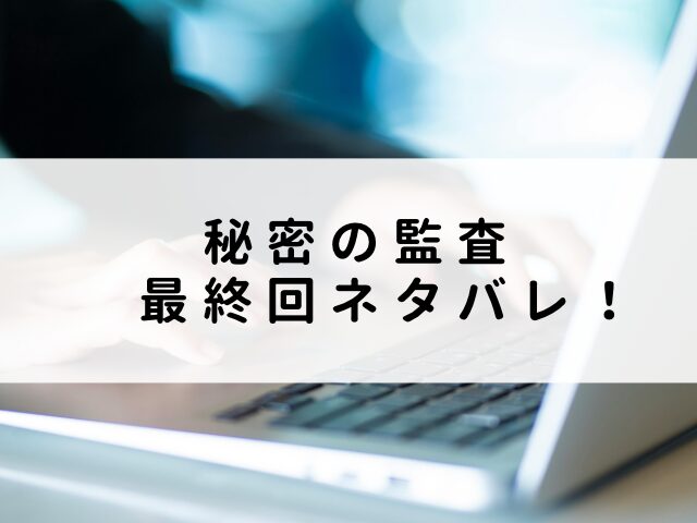 秘密の監査　最終回